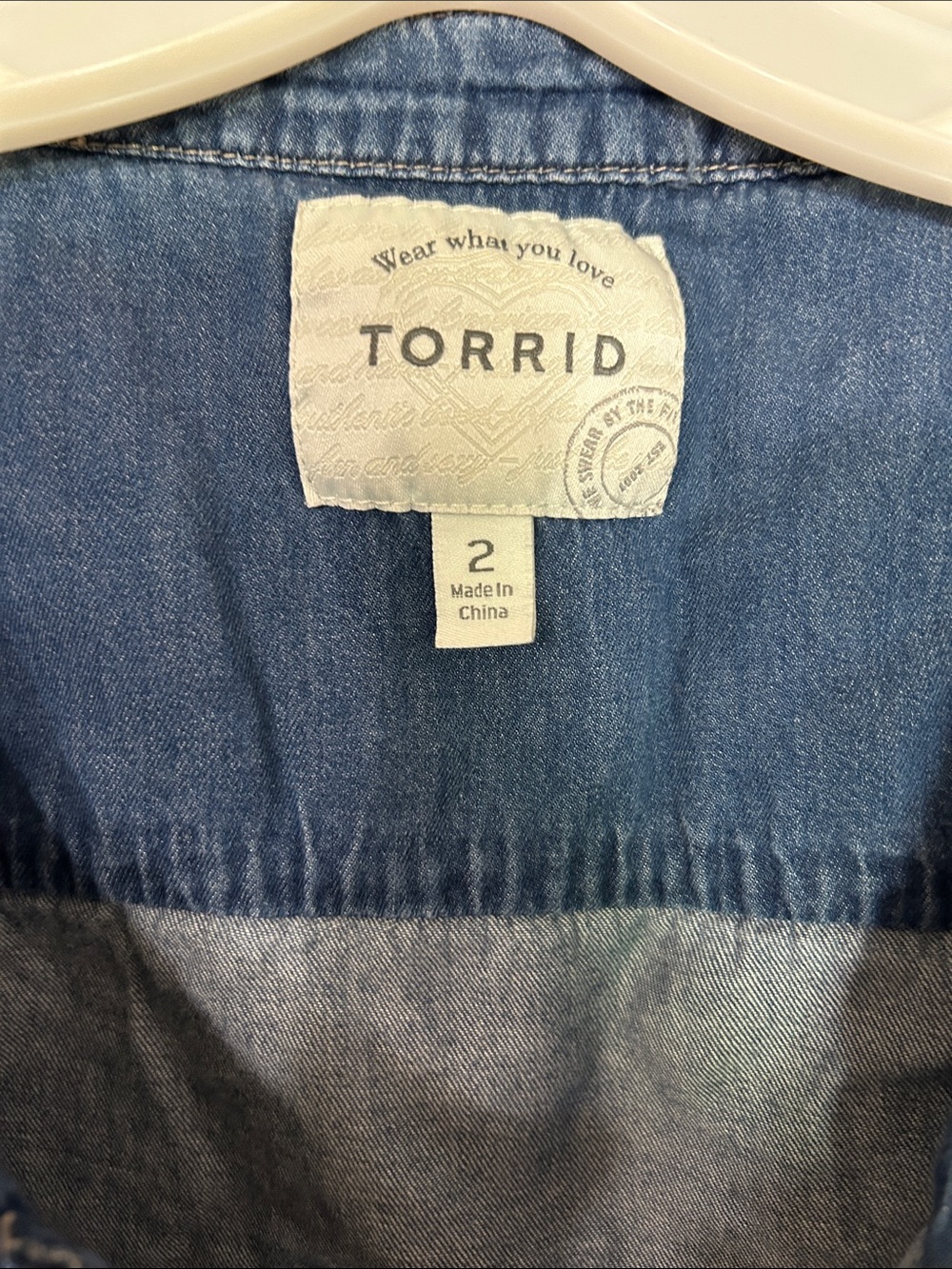 torrid Blue Denim Short Sleeve Cropped Jacket - Picture 2 of 4